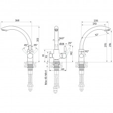 СмесительдлякухниESSEN,антрацит,Es213001-AN,Paulmark