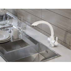 Смеситель для кухни с фильтром ESSEN, белый матовый Paulmark Es213001-WH