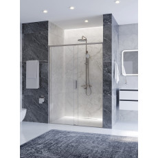 Душевая дверь CEZARES PLANE-BF-1-130-C-IN, 130х195, профиль сатин, стекло прозрачное