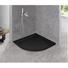 Поддон из искусственного мрамора 90х90 Cezares TRAY-AS-R-90-30-NERO без сифона