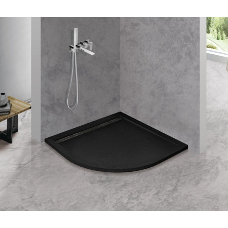 Поддон из искусственного мрамора 90х90 Cezares TRAY-AS-R-90-30-NERO без сифона Поддон из искусственного мрамора 90х90 Cezares TRAY-AS-R-90-30-NERO без сифона