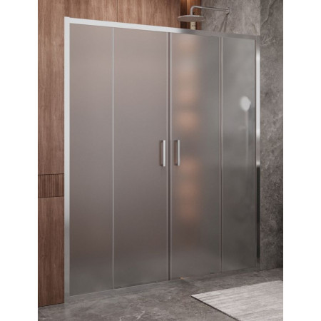 Дверь в проём Cezares MOLVENO-BF-2-170-P-Cr, 170х195, профиль хром, стекло Punto матовое