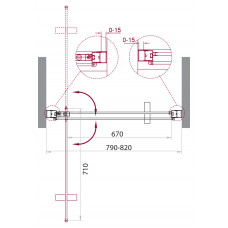 Душевая дверь BelBagno MARMI-B-1-80-C-Cr