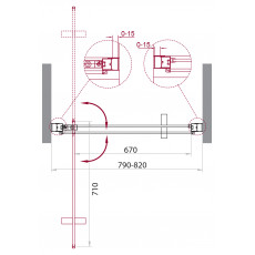 Душевая дверь BelBagno MARMI-B-1-80-C-Cr