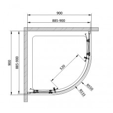 Душевой уголок Cezares ECO-O-R-2-90-C-Cr