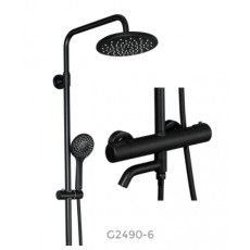 Душевая система с термостатом черный матовый G2490-6 Gappo