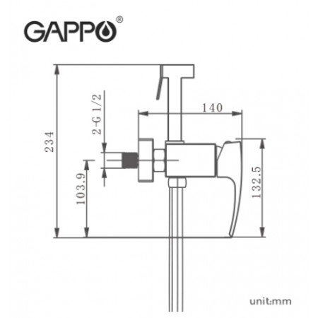 Гигиенический душ бронза G2007-4 Gappo Гигиенический душ бронза G2007-4 Gappo