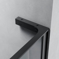 Душевая перегородка Veconi Korato KR-77B 800x2000 черный матовый стекло прозрачное KR77B-80-01-C9