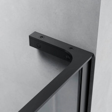 Душевая перегородка Veconi Korato KR-77B 900x2000 черный матовый стекло прозрачное KR77B-90-01-C9