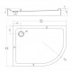 Душевой поддон черный TZ55LB-12090-C5 акрил 1200х900х150 Tezeo acrylic Veconi