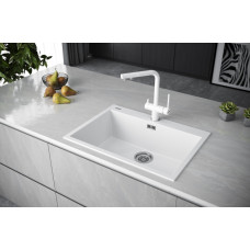 Мойка кварцевая DECORATION 76, ACRYSTONE, PM937650-WH, White,  760х500 мм, Paulmark