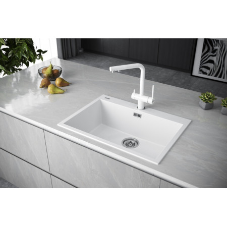 Мойка кварцевая DECORATION 76, ACRYSTONE, PM937650-WH, White, 760х500 мм, Paulmark Мойка кварцевая DECORATION 76, ACRYSTONE, PM937650-WH, White, 760х500 мм, Paulmark