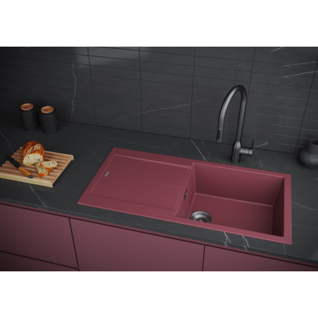 Мойка кварцевая EXTENSIO 86, ACRYSTONE, PM988650-ME, Merlot,  860х500 мм, Paulmark