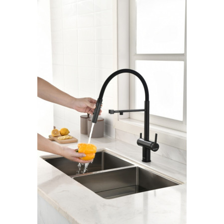 Смеситель для кухни GRAVITY, антрацит, Gr213888-AN, Paulmark