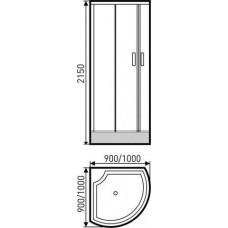 Душевая кабина S90A 90*90 см