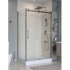 Душевой уголок BelBagno MARINO-2-AH-1-110/100-C-GM 110х100см профиль оружейная сталь, стекло прозрачное