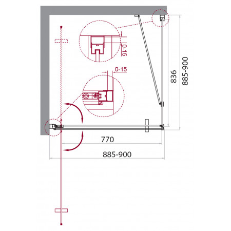 Душевой уголок BelBagno MARMI-A-1-90-C-Cr Душевой уголок BelBagno MARMI-A-1-90-C-Cr
