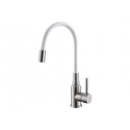 Смеситель для кухни ALVEUS Genesis FLEXA white SAT