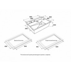 Мойка нерж. сталь NEXT-PRO 58 UNI, PM705845-BG, брашированное золото,  580х450 мм, Paulmark