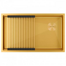 Мойка нерж. сталь NEXT-PRO 74 UNI, PM707445-BG, брашированное золото,  740х450 мм, Paulmark