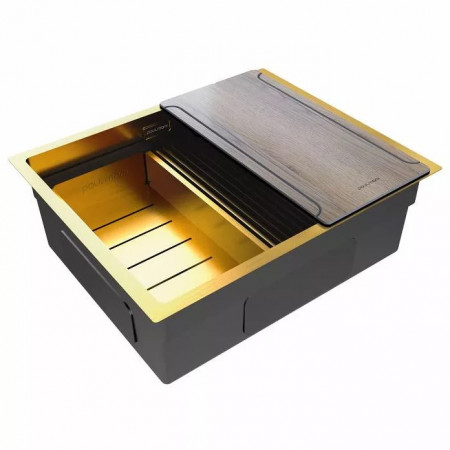 Мойка нерж. сталь NEXT-MULTI SINK 54 UNI, PM785445-BG, брашированное золото, 540х450мм, Paulmark Мойка нерж. сталь NEXT-MULTI SINK 54 UNI, PM785445-BG, брашированное золото, 540х450мм, Paulmark