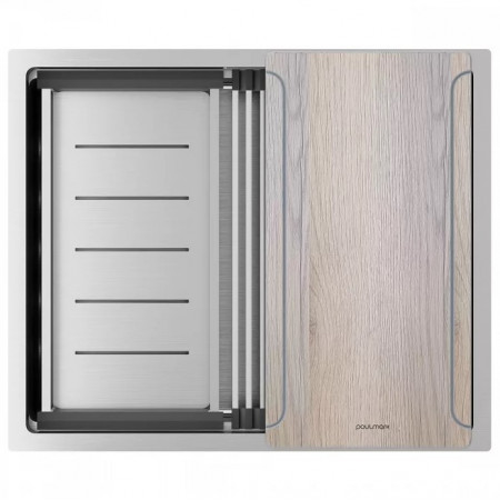 Мойка нерж. сталь NEXT-MULTI SINK 54 UNI, PM785445-BS, брашированная сталь, 540х450мм, Paulmark Мойка нерж. сталь NEXT-MULTI SINK 54 UNI, PM785445-BS, брашированная сталь, 540х450мм, Paulmark