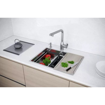 Мойка нерж. сталь NEXT-MULTI SINK 54 UNI, PM785445-BS, брашированная сталь, 540х450мм, Paulmark Мойка нерж. сталь NEXT-MULTI SINK 54 UNI, PM785445-BS, брашированная сталь, 540х450мм, Paulmark