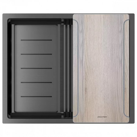 Мойка нерж. сталь NEXT-MULTI SINK 54 UNI, PM785445-GM, вороненая сталь, 540х450мм, Paulmark Мойка нерж. сталь NEXT-MULTI SINK 54 UNI, PM785445-GM, вороненая сталь, 540х450мм, Paulmark
