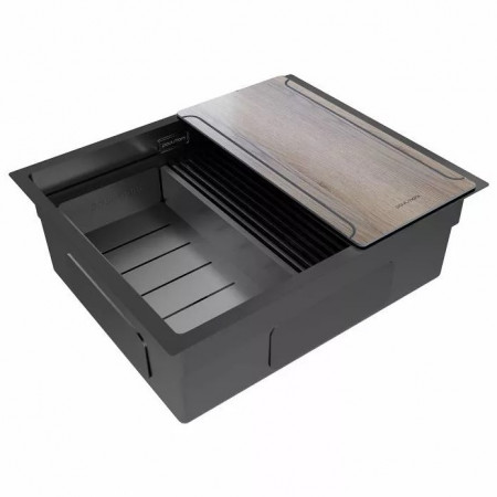 Мойка нерж. сталь NEXT-MULTI SINK 54 UNI, PM785445-GM, вороненая сталь, 540х450мм, Paulmark Мойка нерж. сталь NEXT-MULTI SINK 54 UNI, PM785445-GM, вороненая сталь, 540х450мм, Paulmark