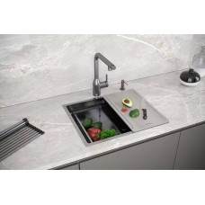 Мойка нерж. сталь NEXT-MULTI SINK 54 UNI, PM785445-GM, вороненая сталь,  540х450мм, Paulmark