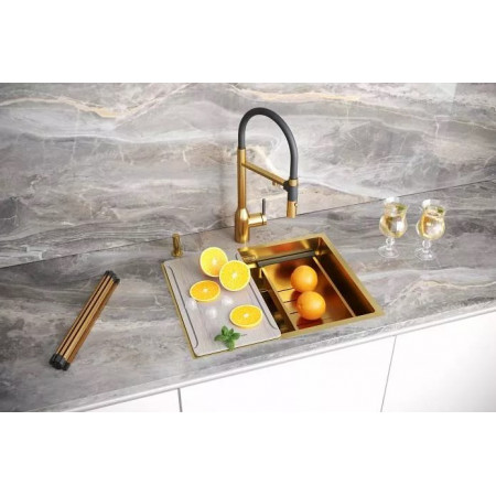 Мойка нерж. сталь NEXT-MULTI SINK 58 UNI, PM785845-BG, брашированное золото, 580х450мм, Paulmark Мойка нерж. сталь NEXT-MULTI SINK 58 UNI, PM785845-BG, брашированное золото, 580х450мм, Paulmark
