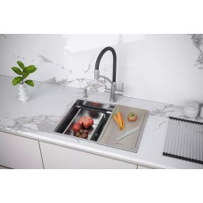 Мойка нерж. сталь NEXT-MULTI SINK 58 UNI, PM785845-BS, брашированная сталь,  580х450мм, Paulmark