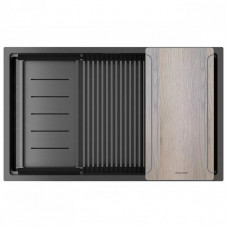 Мойка нерж. сталь NEXT-MULTI SINK 74 UNI, PM787445-GM, вороненая сталь,  740х450мм, Paulmark
