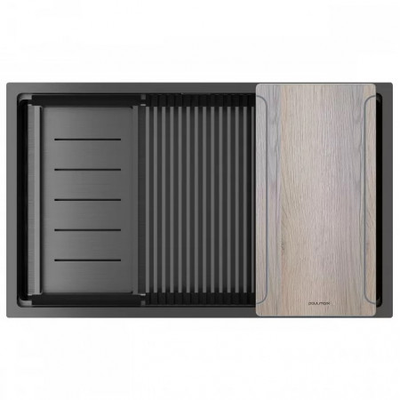 Мойка нерж. сталь NEXT-MULTI SINK 74 UNI, PM787445-GM, вороненая сталь, 740х450мм, Paulmark Мойка нерж. сталь NEXT-MULTI SINK 74 UNI, PM787445-GM, вороненая сталь, 740х450мм, Paulmark