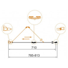 Дверь в проём Cezares ECO-O-BS-12-80-C-Cr