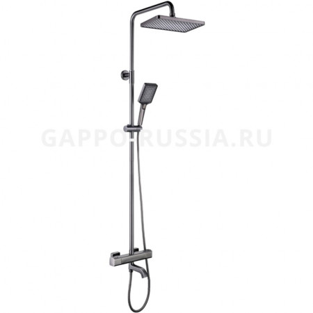 Душевая система с термостатом оружейная сталь G2491-9 Gappo Душевая система с термостатом оружейная сталь G2491-9 Gappo