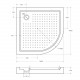 Акриловый поддон 100х100 Cezares TRAY-A-R-100-550-15-W0 без сифона