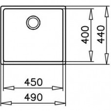 Мойка стальная BE LINEA RS15 4540 Подстольный монтаж 490 х 440 Teka