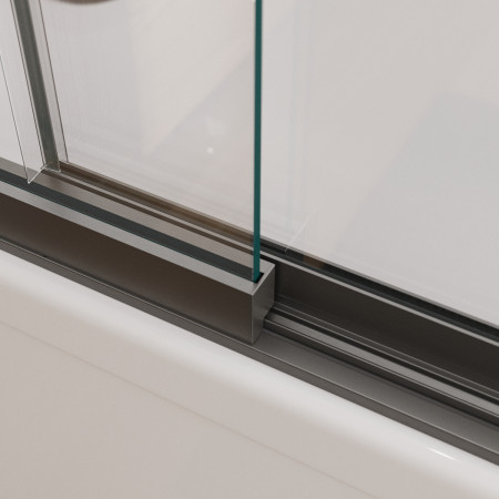 Душевая шторка на ванну CEZARES SLIDER-FIX-VF-11-90/150-C-GM с фиксированным креплением одной створки Душевая шторка на ванну CEZARES SLIDER-FIX-VF-11-90/150-C-GM с фиксированным креплением одной створки