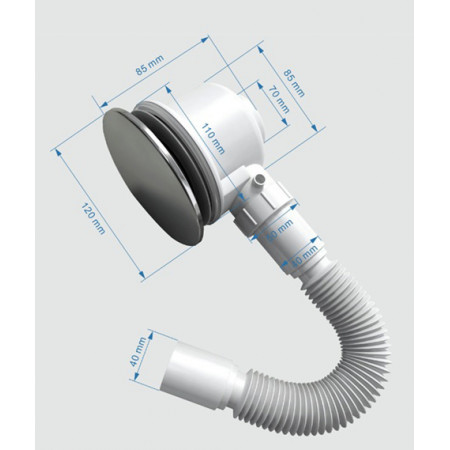 Душевой поддон ABBER AD3C129AP 120х90 прямоугольный, ABS-пластик, белый