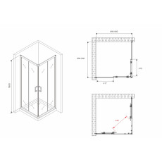 Душевой уголок ABBER Schwarzer Diamant AG02090B5