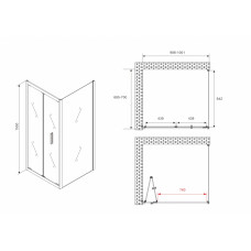 Душевой уголок ABBER Sonnenstrand AG07100B-S70B