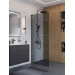 Душевая перегородка BelBagno UNO-L-1-TB-80-GR-GM профиль оружейная сталь, стекло серое