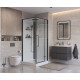 Душевая кабина BelBagno UNO-CAB-A-1-90-C-NERO-Bi-TOP-R правосторонняя Душевая кабина BelBagno UNO-CAB-A-1-90-C-NERO-Bi-TOP-R правосторонняя