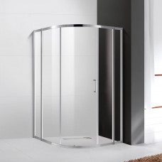 Душевой уголок Cezares MOLVENO-R-11-100+30-C-Cr-IV, 130х130х195, профиль хром, стекло прозрачное