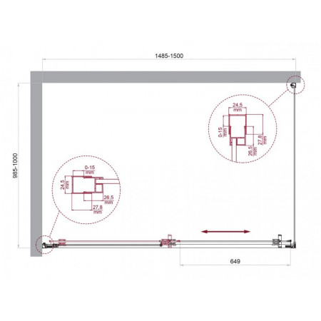 Душевой уголок BelBagno LUCE-AH-1-150/100-C-Cr Душевой уголок BelBagno LUCE-AH-1-150/100-C-Cr