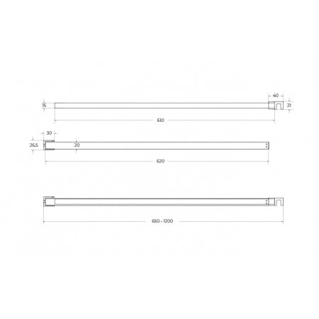 Душевая перегородка BelBagno KRAFT-L-1-80-C-Cr Душевая перегородка BelBagno KRAFT-L-1-80-C-Cr