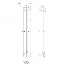 Полотенцесушитель электрический Point Фрея PN20712W П2 100x1200 диммер слева, белый