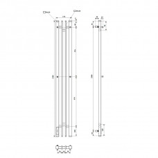 Полотенцесушитель электрический Point Фрея PN20722W П2 140x1200 диммер слева, белый