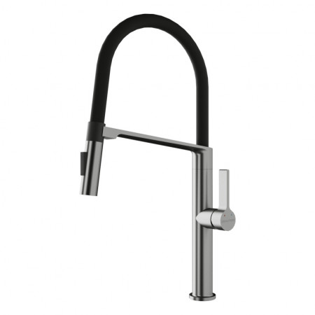 Смеситель для кухни Barrel, брашированная сталь, Ba214029-BS, Paulmark
